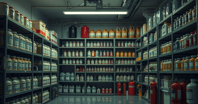 Armazenamento de Produtos Qu&iacute;micos Seguro