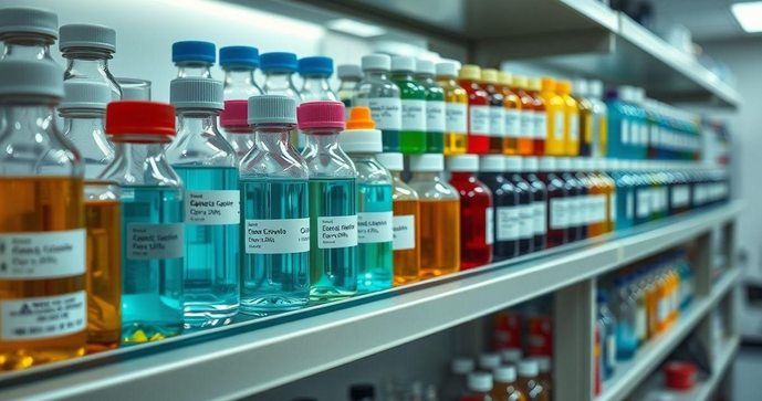 Armazenamento de Reagentes em Laborat&oacute;rio: Pr&aacute;ticas Essenciais para Seguran&ccedil;a e Efici&ecirc;ncia